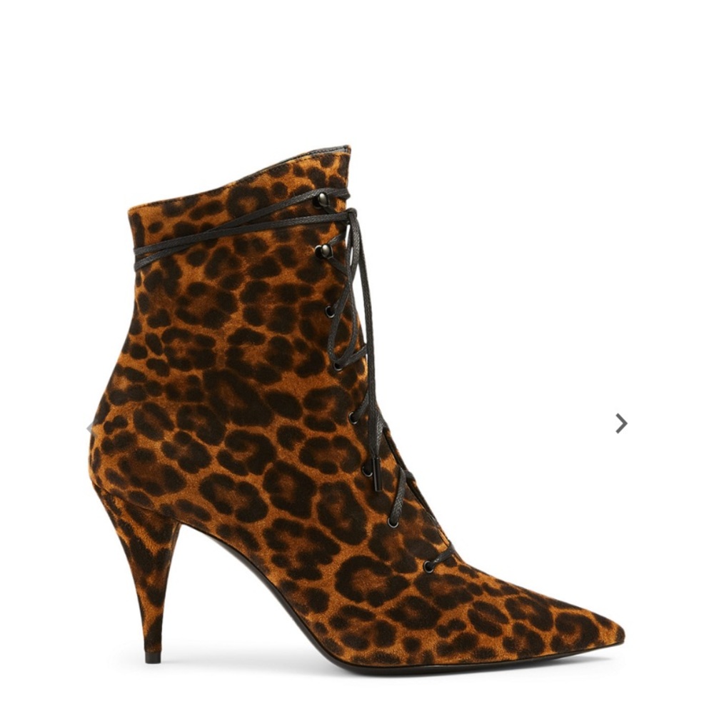 YSL animal print boots